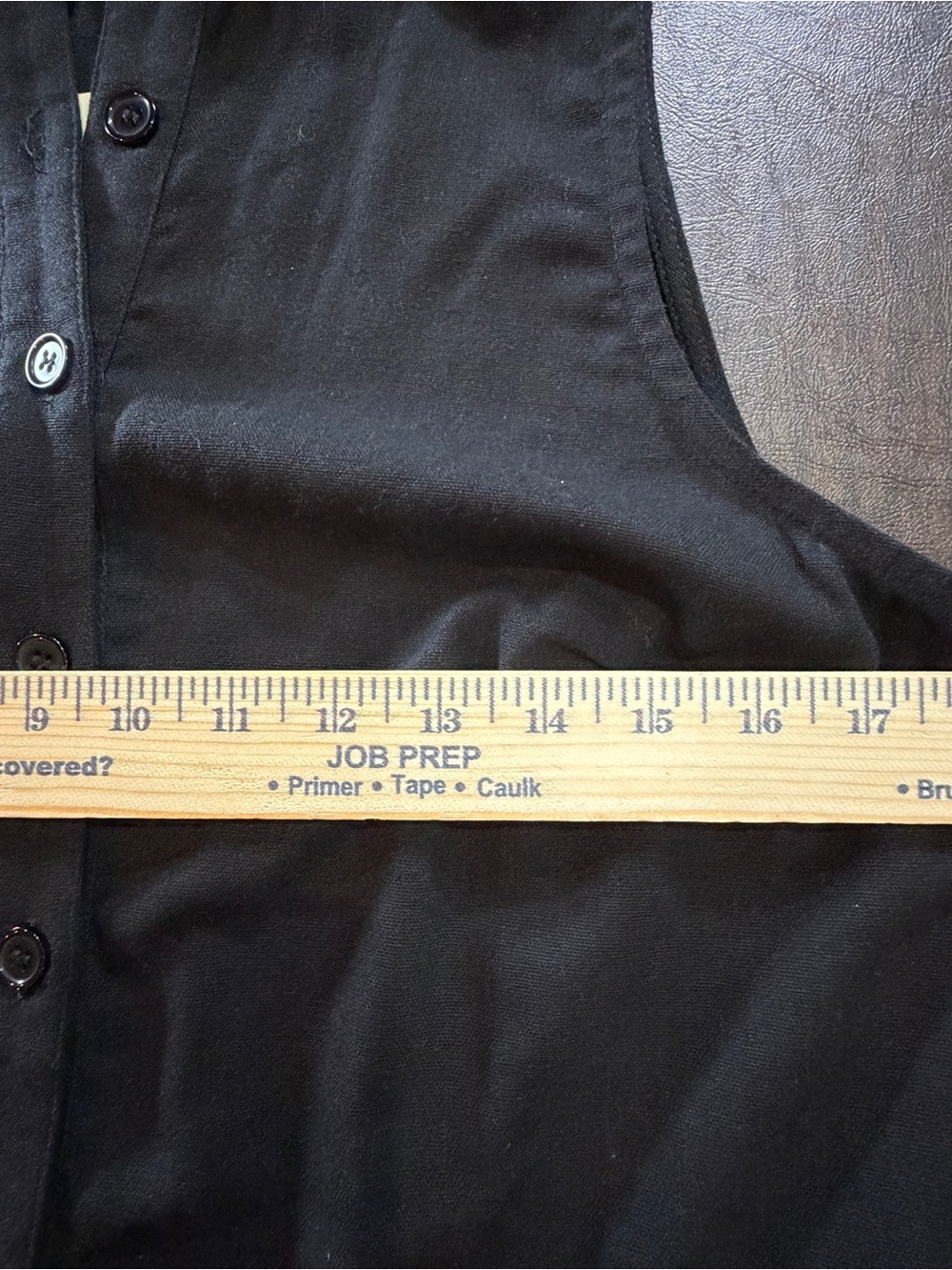 Women's Black Cotton Linen Sleeveless Collared Jumpsuit With Cargo Pockets Sz L - Picture 5 of 14
